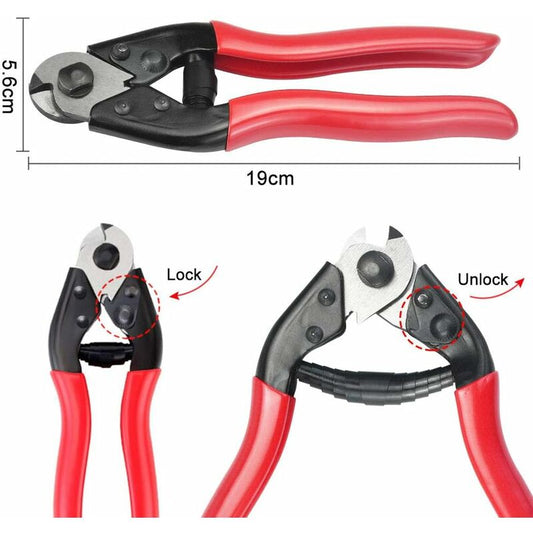 Bicycle Cable Cutter 190Mm Chrome Vanadium Steel Bicycle Cable Cutter Pliers Bike Cable Cutting Tools For 1Mm V1188-MS-227-1744