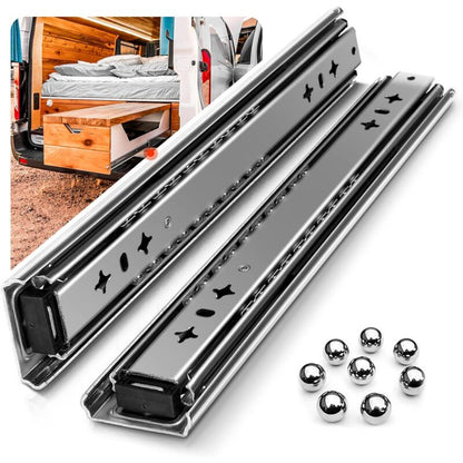 Heavy Duty Drawer Slide With DAmper Drawer Slide 120Kg Load Capacity Ball Bearing 1 Pair (30Cm) V1188-MS-227-1748