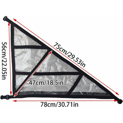 Ceiling Cargo Net - Triangle Car Ceiling Cargo Net Pocket Storage Net - Adjustable Double Layer Mesh ROof V1188-MS-227-1752