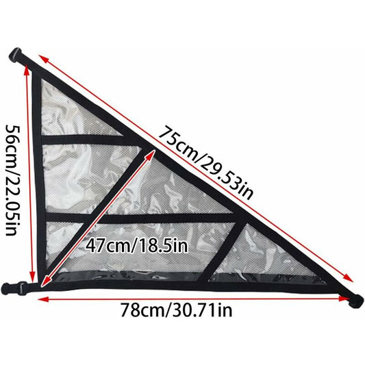 Ceiling Cargo Net - Triangle Car Ceiling Cargo Net Pocket Storage Net - Adjustable Double Layer Mesh ROof V1188-MS-227-1752