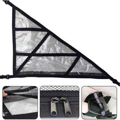 Ceiling Cargo Net - Triangle Car Ceiling Cargo Net Pocket Storage Net - Adjustable Double Layer Mesh ROof V1188-MS-227-1752