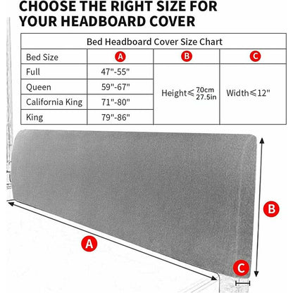 Stretch Headboard Cover For Queen And King Size Bed, Curved Dustproof Protector Slipcover For Bedroom Decor V1188-MS-227-1754