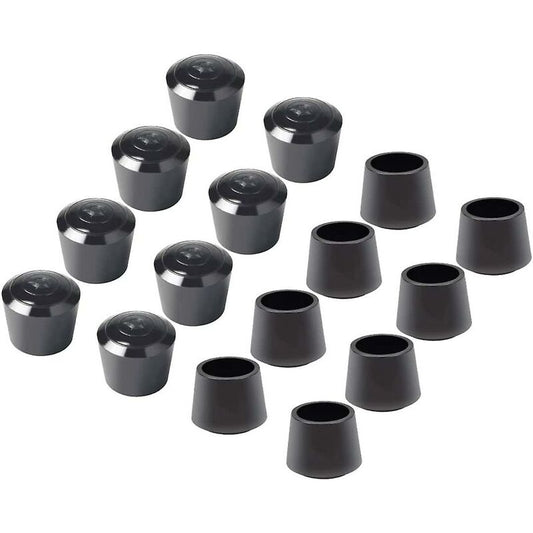 16 Pack Chair Leg Caps, Chair Leg Cap Rubber Chair Leg Protection End Caps, Inner Diameter - 7/8 Inch / 22 V1188-MS-227-1756