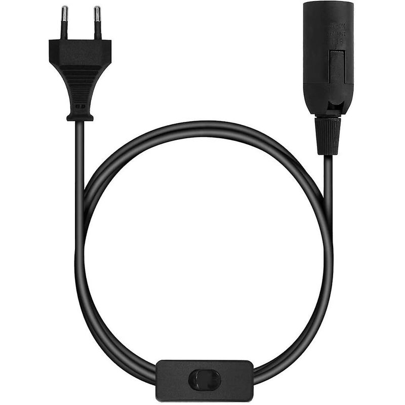 E27 Socket With Wire - Lamp Holder For Bulb With Power Cord Electrical Plug And Switch - 1.8M Cable V1188-MS-227-1759