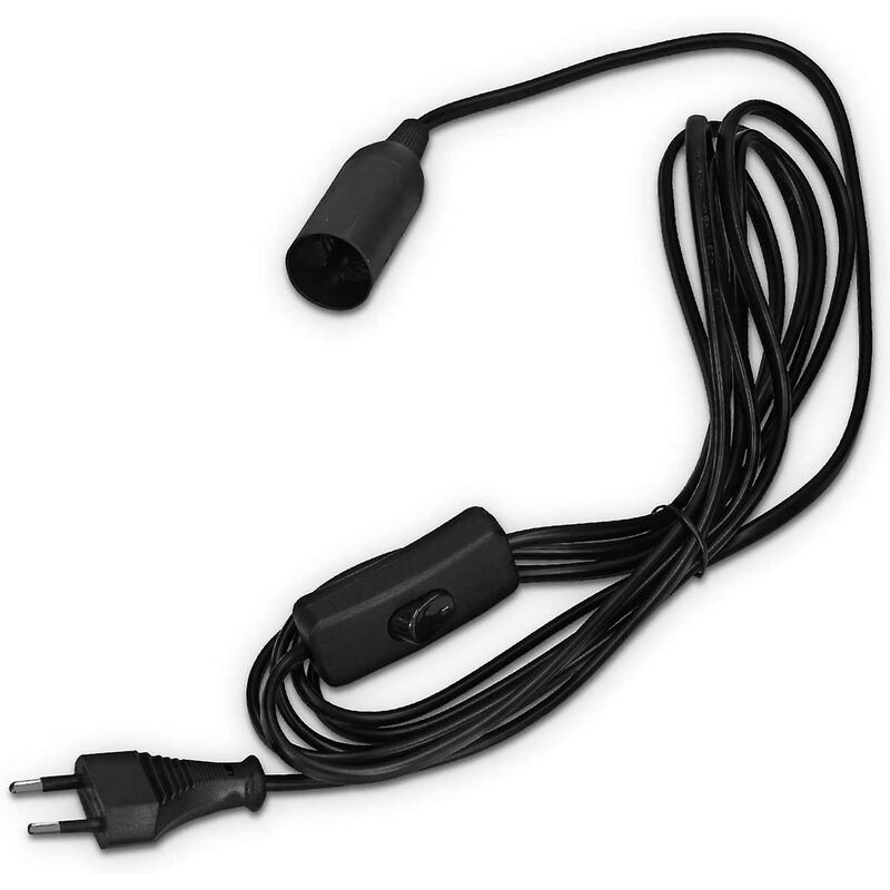E27 Socket With Wire - Lamp Holder For Bulb With Power Cord Electrical Plug And Switch - 1.8M Cable V1188-MS-227-1759