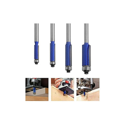 4Pc Flush Trim ROuter Bit Set - 6Mm Shank - Ball Bearings - Grooving ROuter Bit - Wood ROuter Bit - Grooving V1188-MS-227-1762