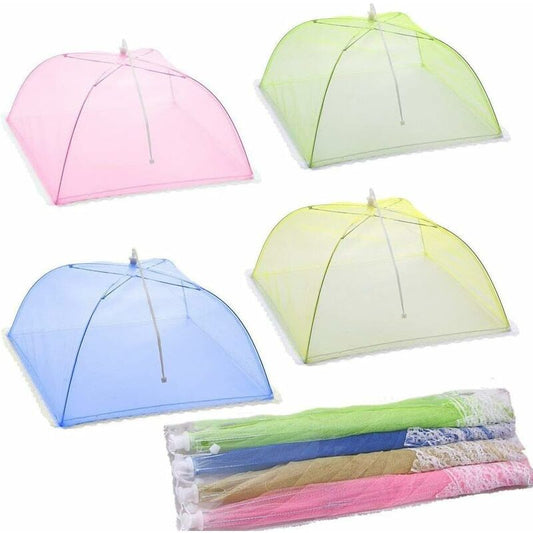 4 pcs Food Cover/Insect Proof Food Cover/Food Tent/Folding Food Cover Mesh Screen Umbrellas, Bbq And More - 4 V1188-MS-227-1768