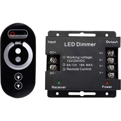 12V Wireless LED Touch LED Dimmer Switch - 12V Dc With Remote Control For All Dc Dimmable LED Lamps - 18A V1188-MS-227-1769