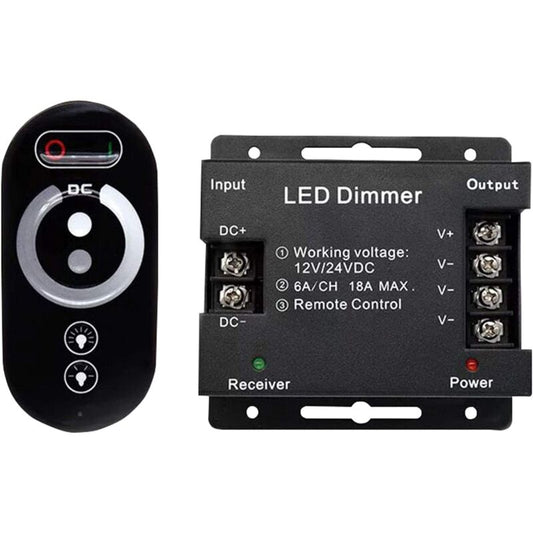 12V Wireless LED Touch LED Dimmer Switch - 12V Dc With Remote Control For All Dc Dimmable LED Lamps - 18A V1188-MS-227-1769