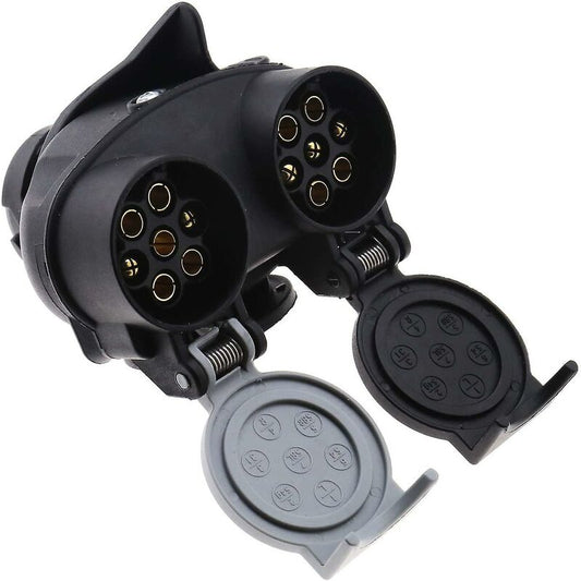 13 To 7 Pin Trailer Socket 12N 12S Dual Adapter Converter European Plug For Car Trailer Truck Towbar 12V V1188-MS-227-1777