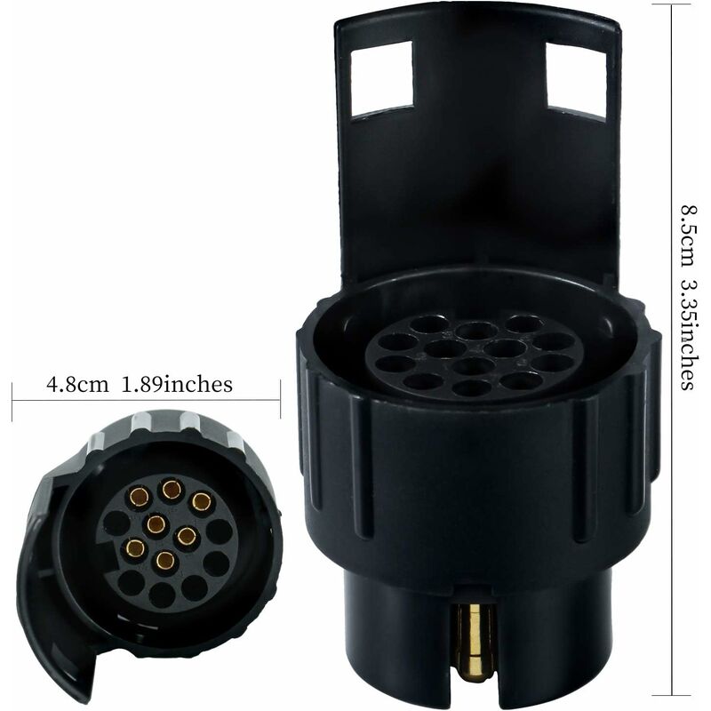 Trailer Plug Socket Adaptor,13 To 7 Trailer Towing Socket Adaptor For Trailer Truck Caravan Wagon V1188-MS-227-1783