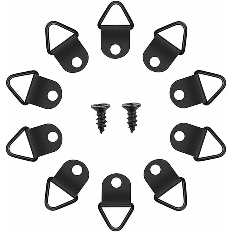 50 pcs Picture Hooks Picture Frame Hanger No Drilling Metal D Rings Frame Mounting For Picture Frame Mirror V1188-MS-227-1792