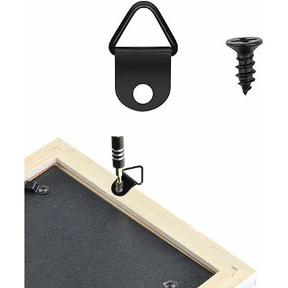 50 pcs Picture Hooks Picture Frame Hanger No Drilling Metal D Rings Frame Mounting For Picture Frame Mirror V1188-MS-227-1792
