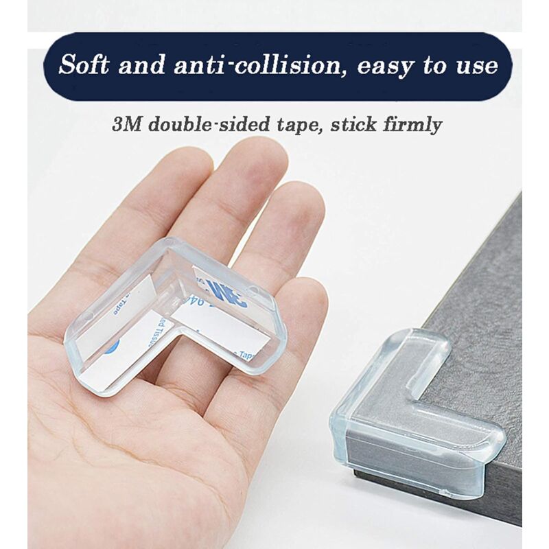 Corner Protector Clear Table Protectors L Shaped Corner Bumpers 20 Pack Food Grade Pvc Corner Guards For Kids V1188-MS-227-1793