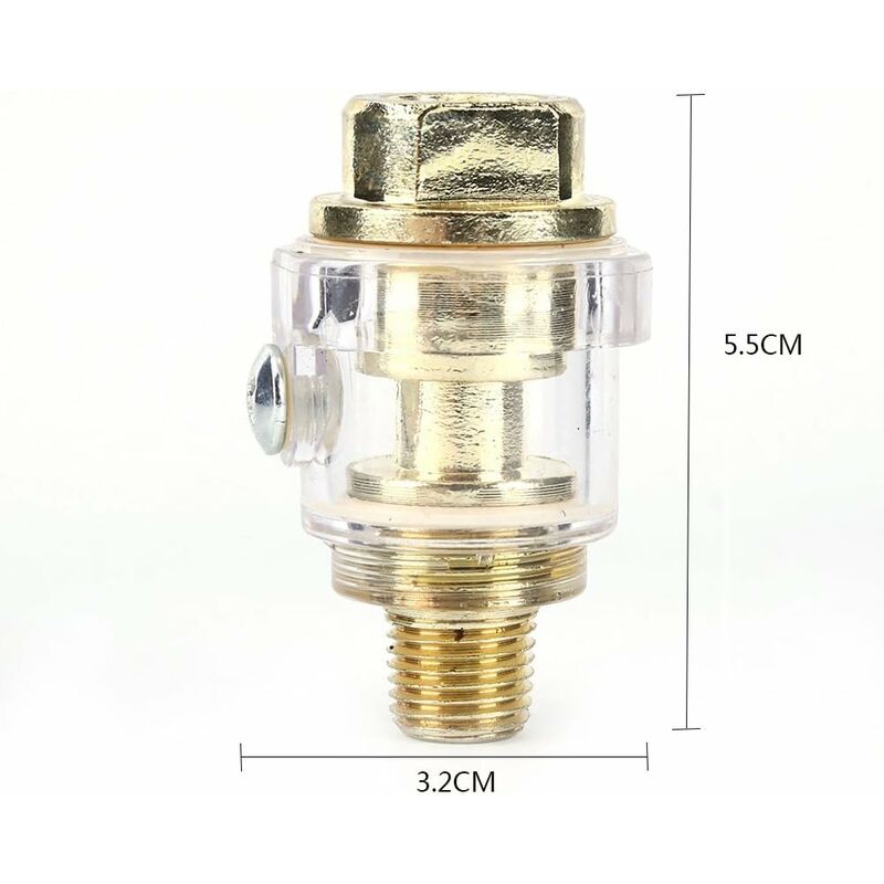 1/4'' Bsp Mini In-Line Oil Lubricator Air Tool Oil Lubricator Oiler Compressor Hose Automatic Lubrication For V1188-MS-227-1799