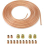 7.6M Brake Copper Hose, Brake Pipe Tube, Od 4.76Mm, Id 3.3Mm With 16 Nuts V1188-MS-227-1800