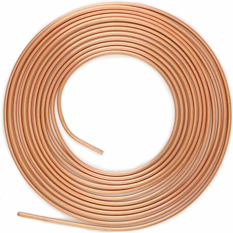 7.6M Brake Copper Hose, Brake Pipe Tube, Od 4.76Mm, Id 3.3Mm With 16 Nuts V1188-MS-227-1800