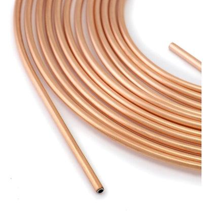 7.6M Brake Copper Hose, Brake Pipe Tube, Od 4.76Mm, Id 3.3Mm With 16 Nuts V1188-MS-227-1800