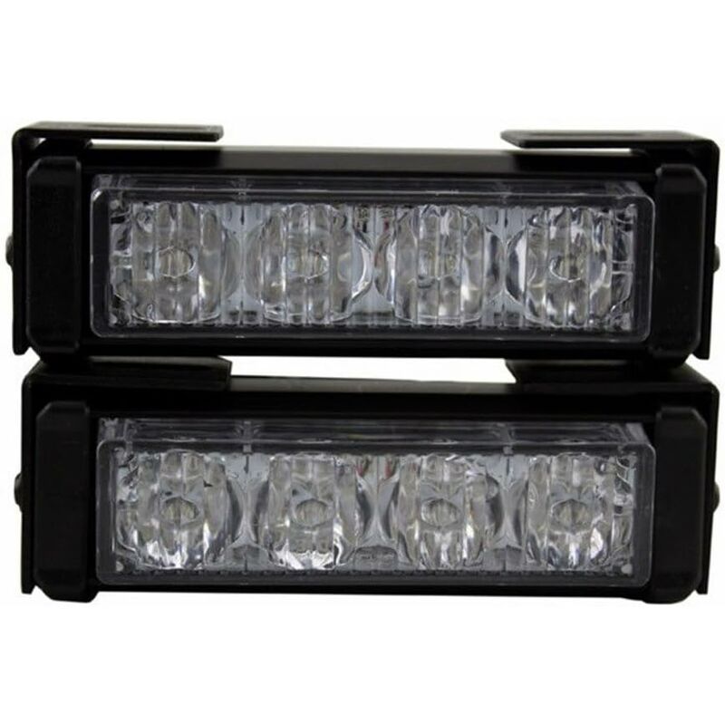 Strobe Lights, 2 pcs 8 LEDs Emergency Strobe Warning Lights Emergency Flashing Warning Lights 12V Universal V1188-MS-227-1805