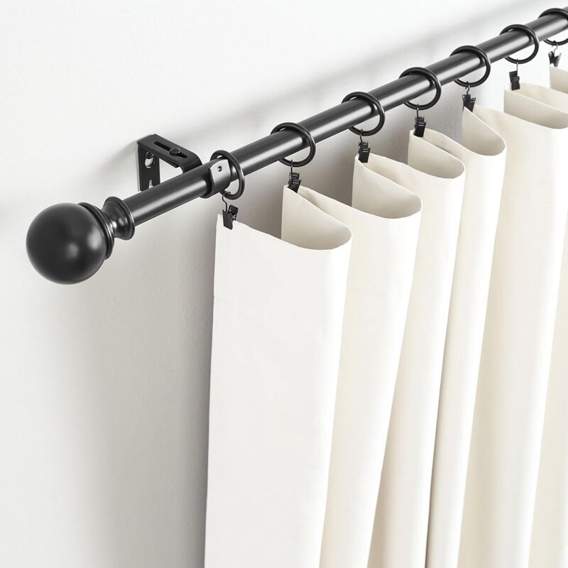 Adjustable Curtain ROd Wall Bracket, 2 Pack, Black V1188-MS-227-1809