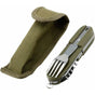 Stainless Steel Folding Tableware Set For Outdoor Camping - 7-In-1 Multi-Function Tool, Removable V1188-MS-227-1810