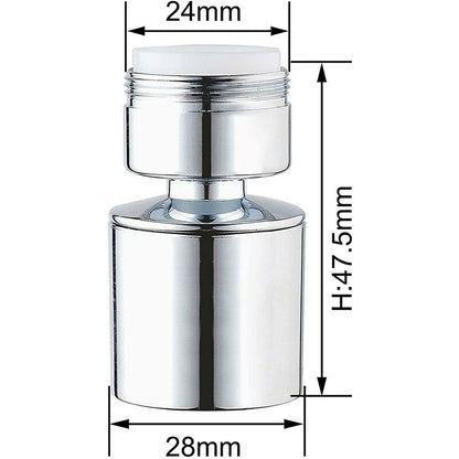 24Mm Dual Function Kitchen Faucet Aerator, Acs Certification, Chrome Male Thread (M24) V1188-MS-227-1811