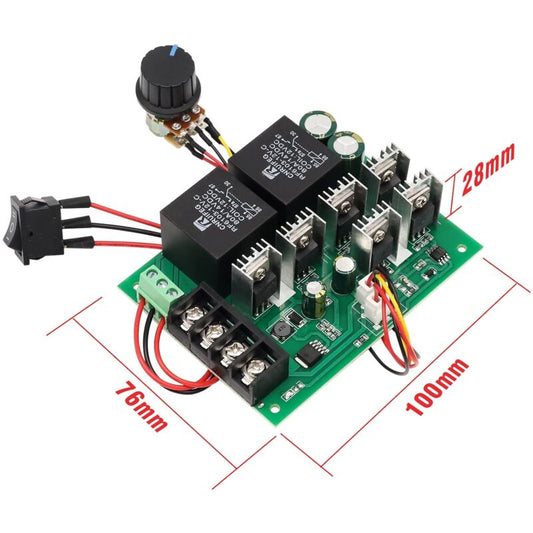 Dc Motor Controller, Dc 9-50V 40A Reversible Dc Motor Speed Controller To 12V 24V 36V 48V 2000W Reversible V1188-MS-227-1812