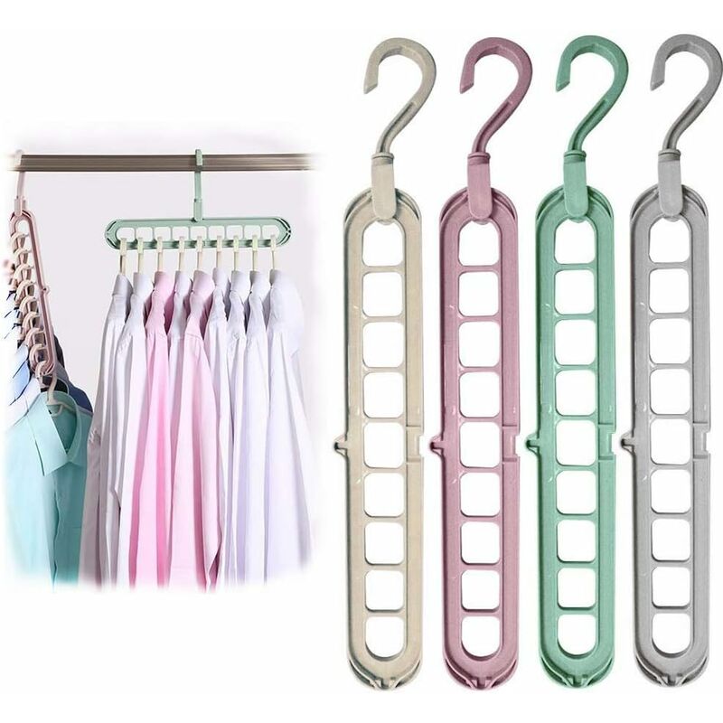 12 pcs Magic Hangers, Premium Quality Foldable Hangers, Multi-Function Space Saving Hangers, For Storing And V1188-MS-227-1813
