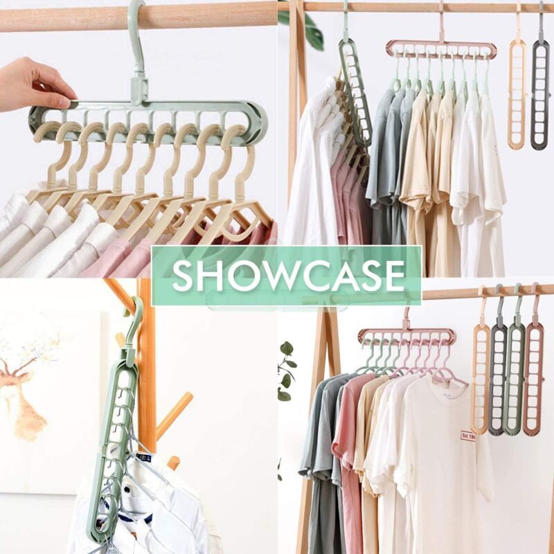 12 pcs Magic Hangers, Premium Quality Foldable Hangers, Multi-Function Space Saving Hangers, For Storing And V1188-MS-227-1813