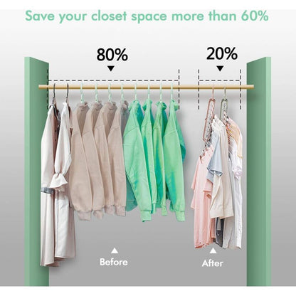 12 pcs Magic Hangers, Premium Quality Foldable Hangers, Multi-Function Space Saving Hangers, For Storing And V1188-MS-227-1813