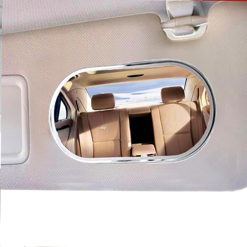 Car Sun Visor Mirror, Vehicle Makeup Mirror, Self-Adhesive Vanity Mirror For Truck, Suv (Oval) V1188-MS-227-1814