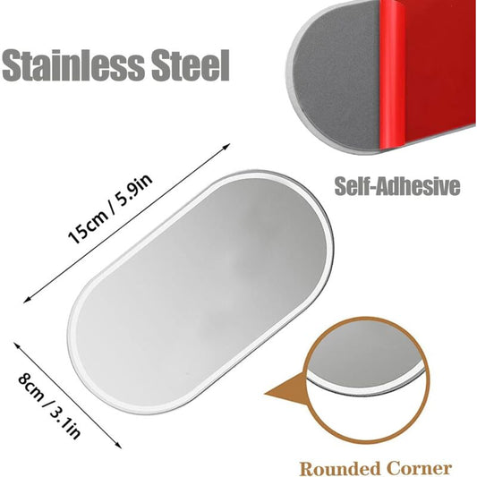 Car Sun Visor Mirror, Vehicle Makeup Mirror, Self-Adhesive Vanity Mirror For Truck, Suv (Oval) V1188-MS-227-1814