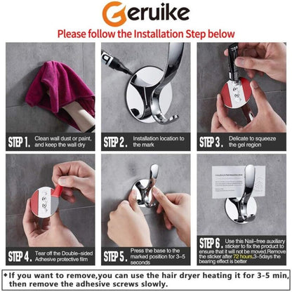 Coat Hook Wall Mounted Towel Hook Polished Stainless Steel Coat RObe Kitchen Tea Towel Hanger Without V1188-MS-227-1816