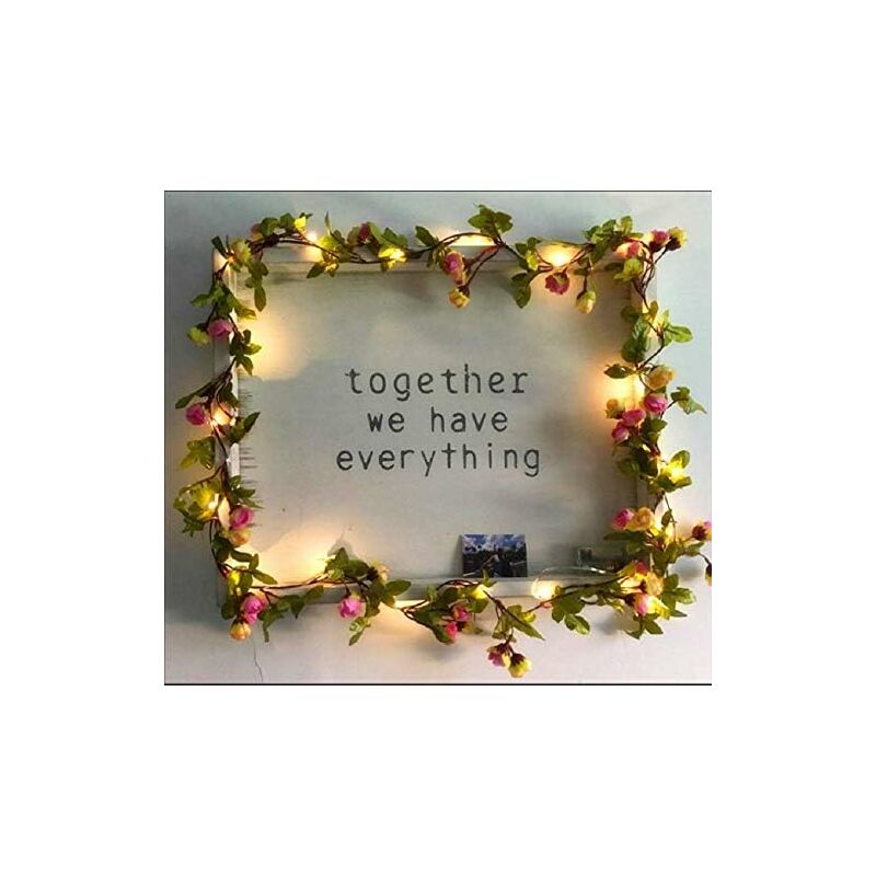 2 Meter 20 LED Flower Leaf String Lights Battery Operated Copper LED Fairy Lights For Wedding Party Event V1188-MS-227-1818