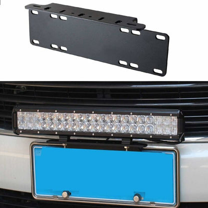 Universal Black Alloy License Plate Holder Front Bumper LED Bar And Work Lights License Plate Mounting V1188-MS-227-1823
