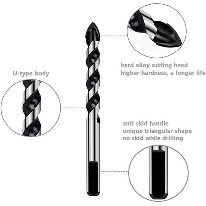 7 pcs Drill Bit Set For Tile, Glass, Concrete, Stone, Brick, Tiles, Ceramic And Mirrors(3Mm 4Mm 5Mm 6Mm 8Mm V1188-MS-227-1824