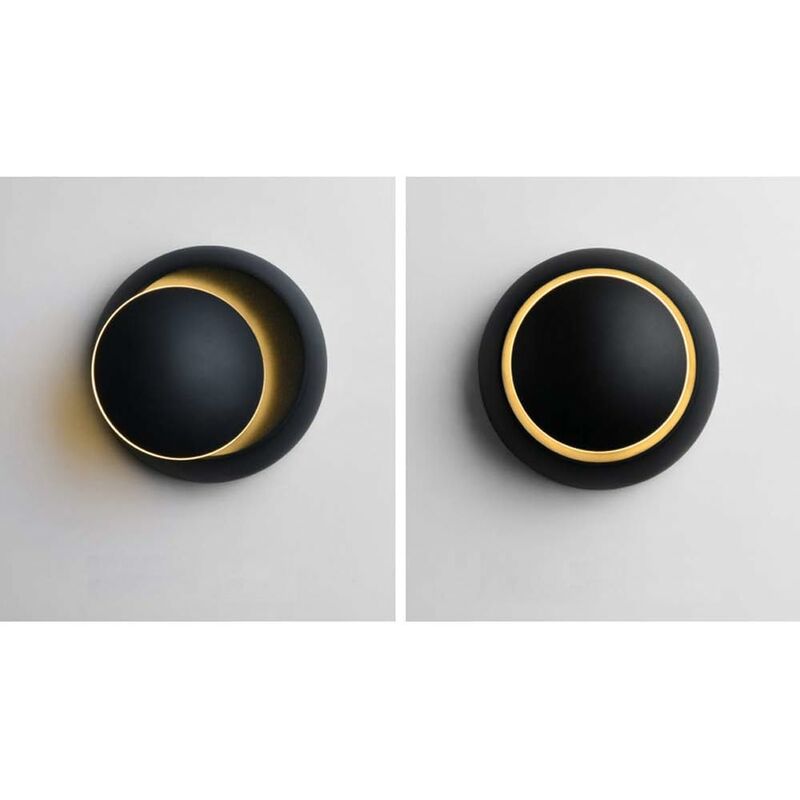 Indoor Wall Lights Warm White LED Wall Lamp 5W Modern Wall Light Warm White Creative Eclipse 2 In 1 Iron Wall V1188-MS-227-1828