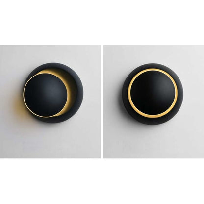 Indoor Wall Lights Warm White LED Wall Lamp 5W Modern Wall Light Warm White Creative Eclipse 2 In 1 Iron Wall V1188-MS-227-1828