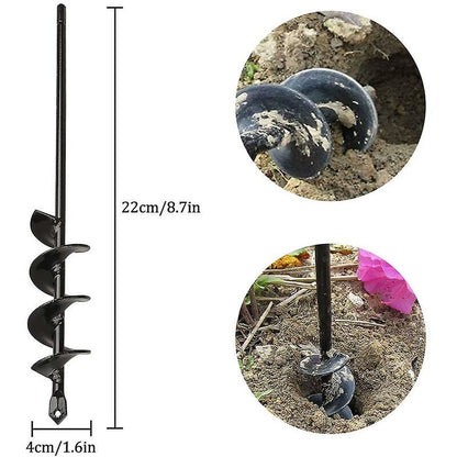 Garden Auger, Spiral Drill Gardening Tool For Planting Trees/Shrubs/Twist Drill/Planting Auger - 4x22Cm V1188-MS-227-1829