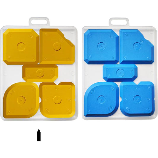 Fugset5G Professional Silicone Acrylic Spatula Smoother, Perfect Joint Remover, Pack Of 5, 1 X 5 Pieces Yellow V1188-MS-227-1832