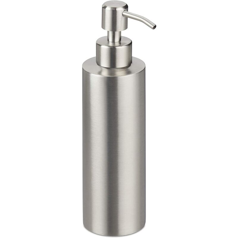 Brushed Stainless Steel Refillable Soap Dispenser 350Ml Silver V1188-MS-227-1833