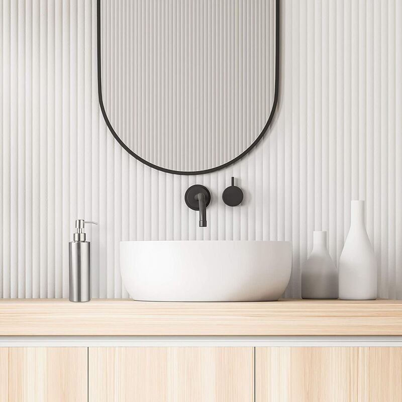 Brushed Stainless Steel Refillable Soap Dispenser 350Ml Silver V1188-MS-227-1833