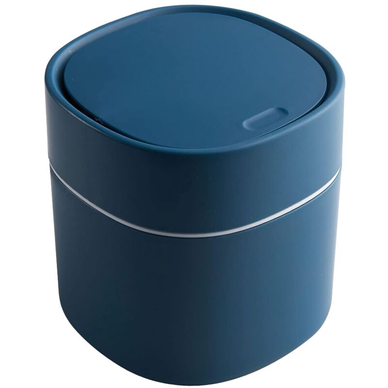 Tabletop Trash Can With Lid, Mini Plastic Trash Can, Small Tabletop Trash Can For Bedrooms, Dining ROoms, V1188-MS-227-1835