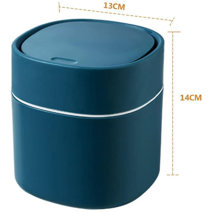 Tabletop Trash Can With Lid, Mini Plastic Trash Can, Small Tabletop Trash Can For Bedrooms, Dining ROoms, V1188-MS-227-1835