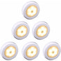 Wireless LED Motion Sensor Light For Closet, Stairs, Hallway, Kitchen, Bedroom (6 pcs) (White Shell (Warm V1188-MS-227-1836