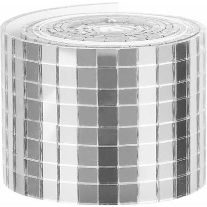 ROll Self Adhesive Glass Mini Square Silver Mirror Mosaic Tiles Sticker Mosaic Tiles Mirror Wall Sticker For V1188-MS-227-1838