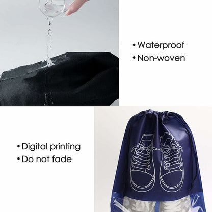 Travel Shoe Bag, Waterproof Dustproof Fleece Shoe Bag Set With Clear Window And Drawstring (3244Cm) -10 V1188-MS-227-1839