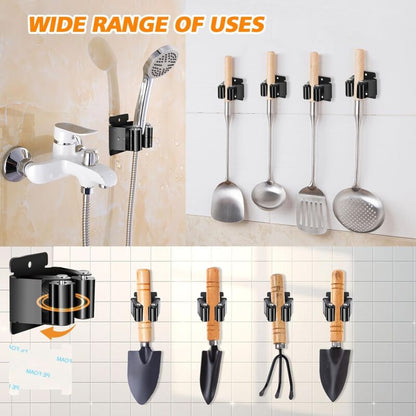 6 Pieces Mop Holder, Wall Mounted Mop Hanger, Mop Holders For Bathroom, Kitchen, Garden, Garage, Office V1188-MS-227-1843