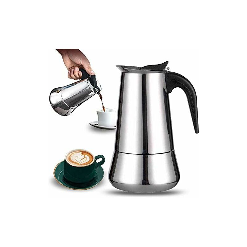12-Cup Italian Coffee Maker In Stainless Steel, Suitable For All Types Of Hobs, 12 Cups V1188-MS-227-1844