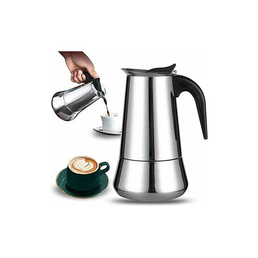 12-Cup Italian Coffee Maker In Stainless Steel, Suitable For All Types Of Hobs, 12 Cups V1188-MS-227-1844